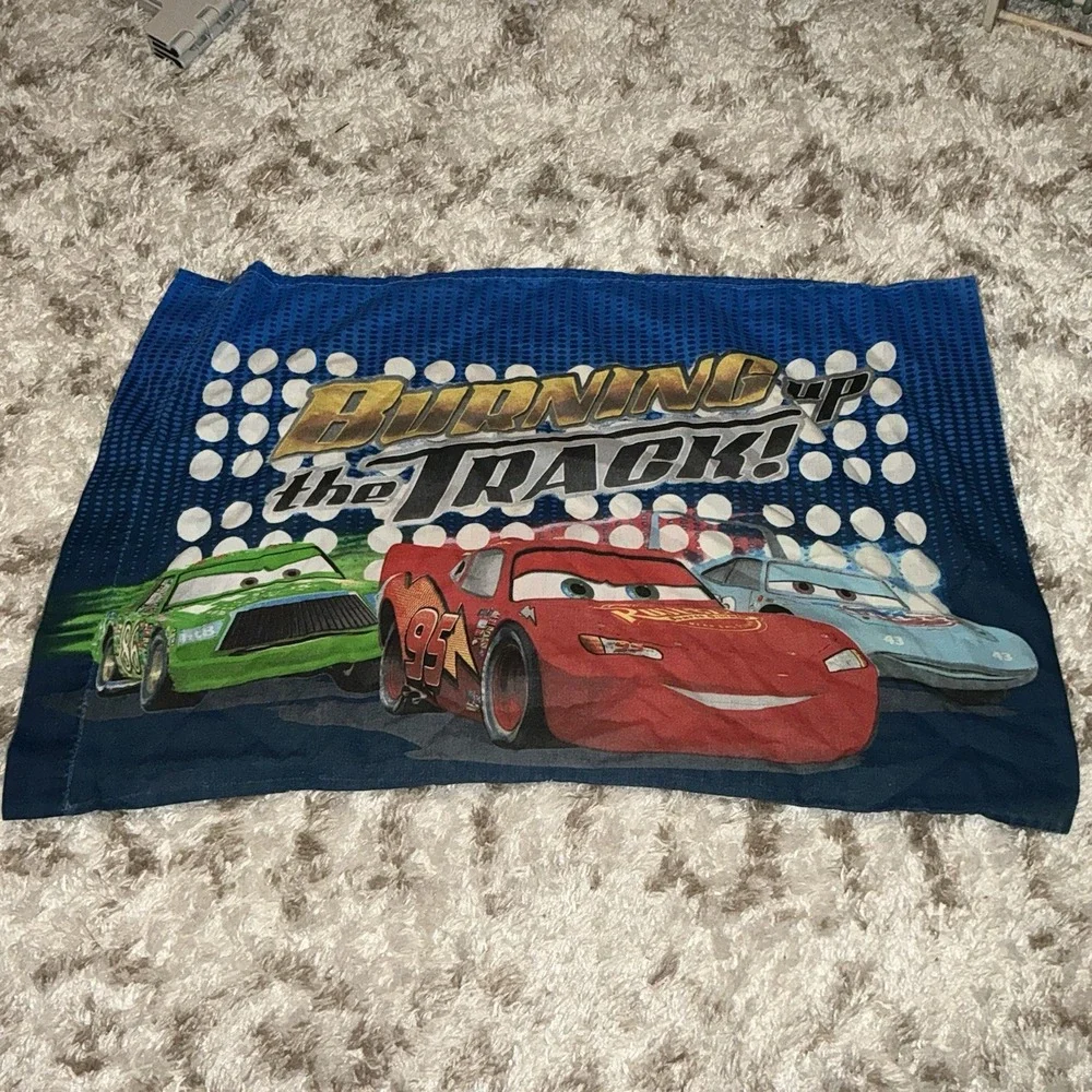 Disney‎ Pixar Cars Movie Pillowcase Burning Track Chick Hicks Lightening McQueen